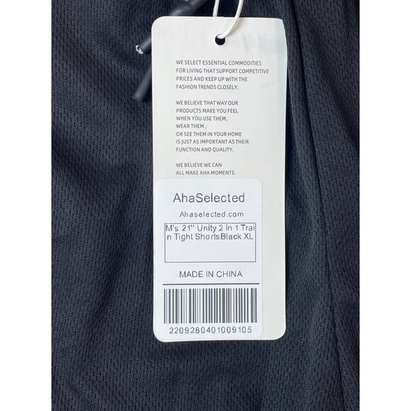 Aha Selected Men's Black Training Pants Sz XL - NWT - Picture 7 of 12